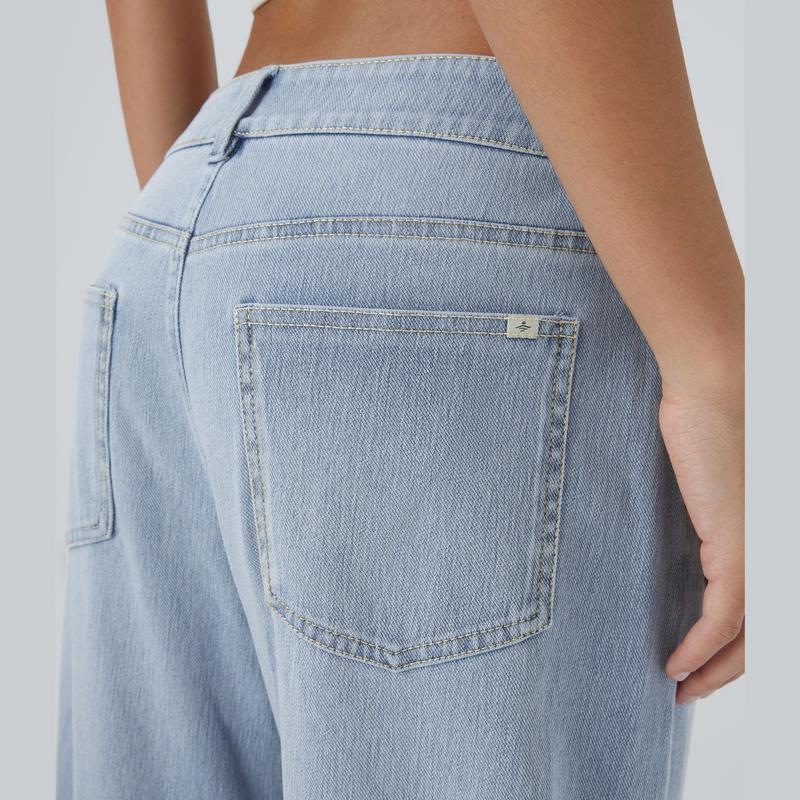 Wide-Leg Classic Denim Jeans