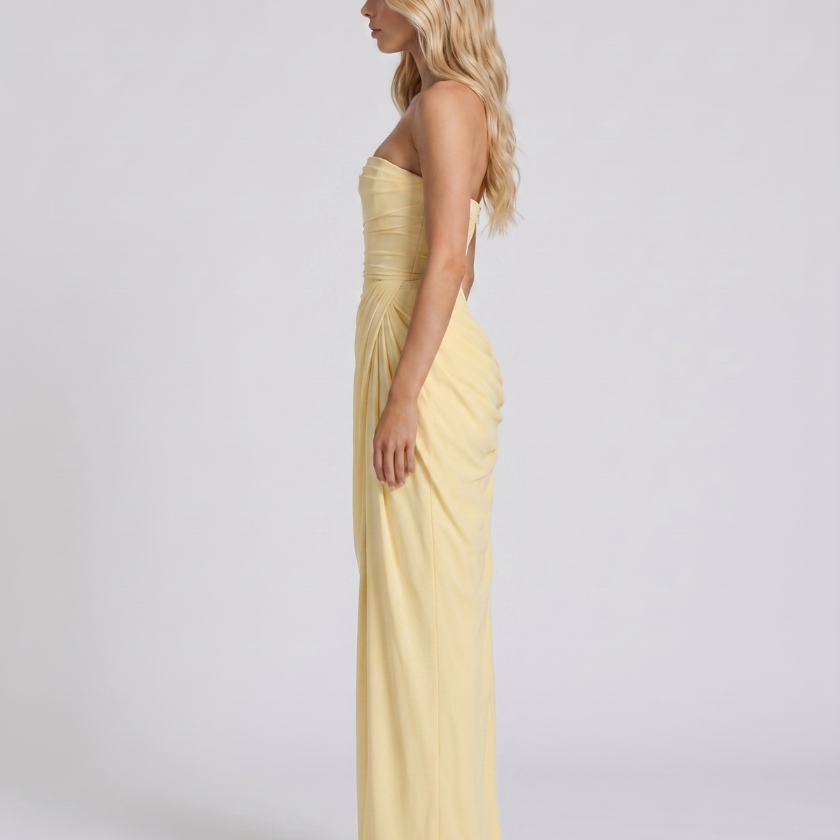 Cyrana Drapierte Bandeau-Maxikleid