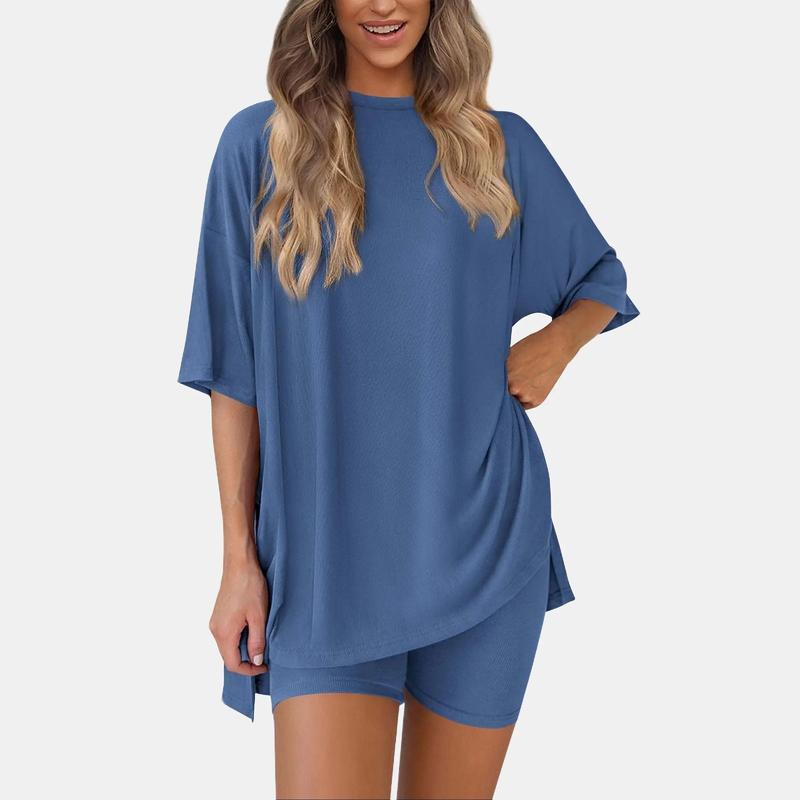 Oversized Tee & Bike Short Set