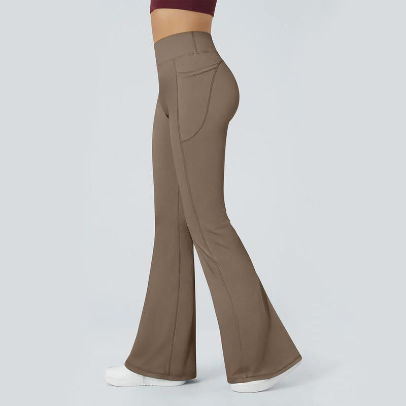 High-Waist Flare Leggings mit Taschen