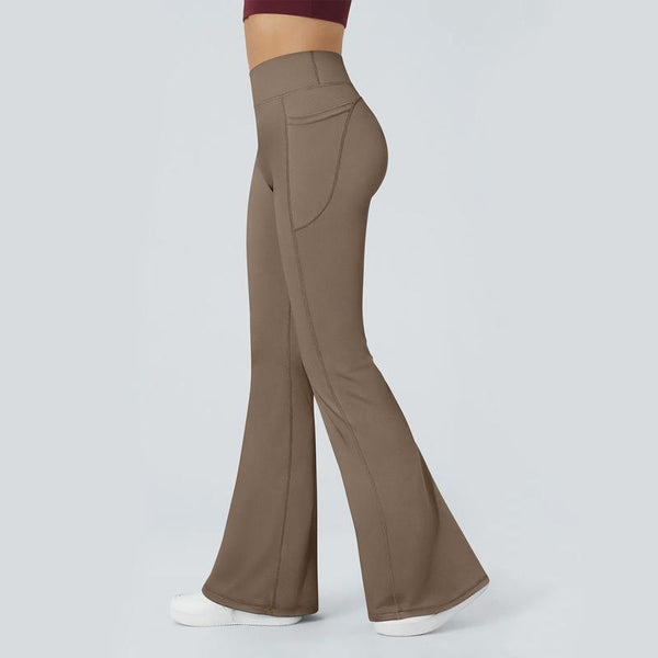 High-Waisted Flare Leggings with Pockets