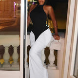 Halter Backless Ruched Maxi Dress