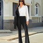 High-Waisted Flare Trousers