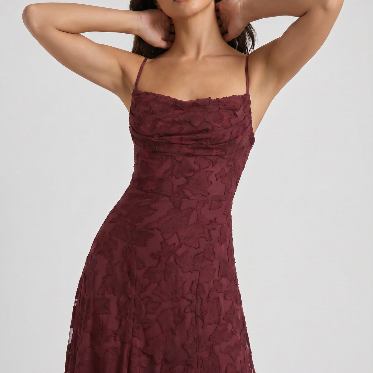 Louise Godet Lace-Up Maxi Dress