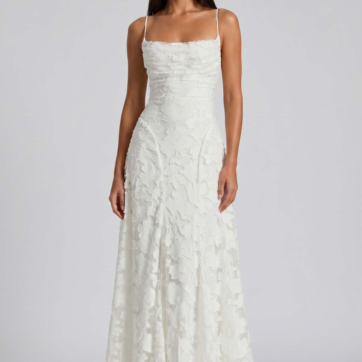 Louise Godet Lace-Up Maxi Dress