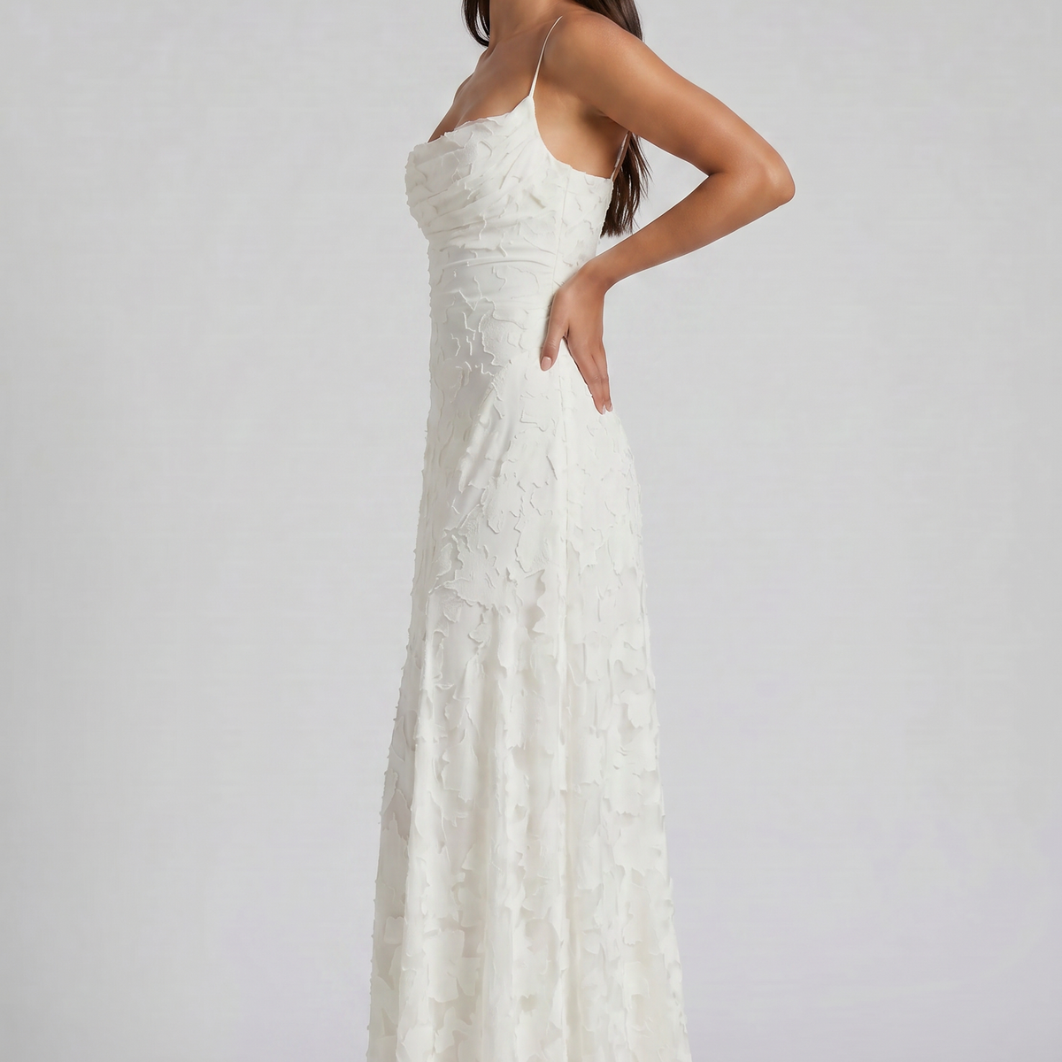 Louise Godet Lace-Up Maxi Dress