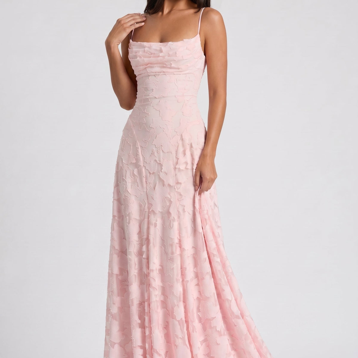 Louise Godet Lace-Up Maxi Dress