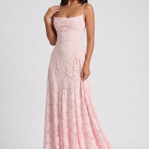 Louise Godet Lace-Up Maxi Dress