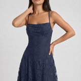 Louise Godet Lace-Up Maxi Dress