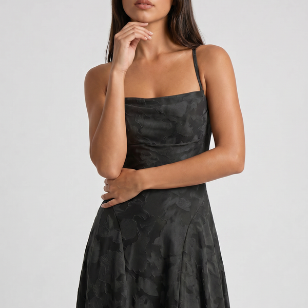 Louise Godet Lace-Up Maxi Dress