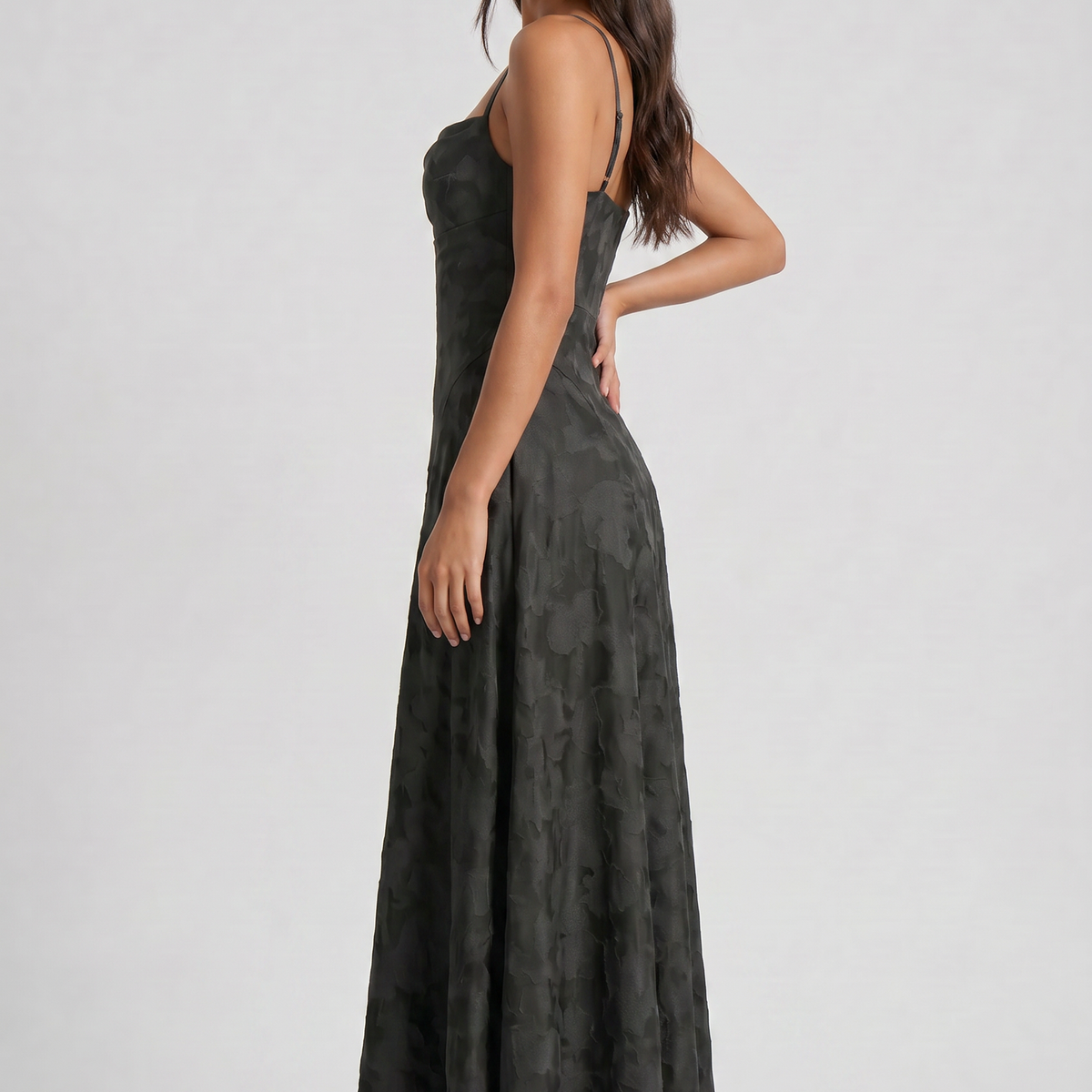 Louise Godet Lace-Up Maxi Dress