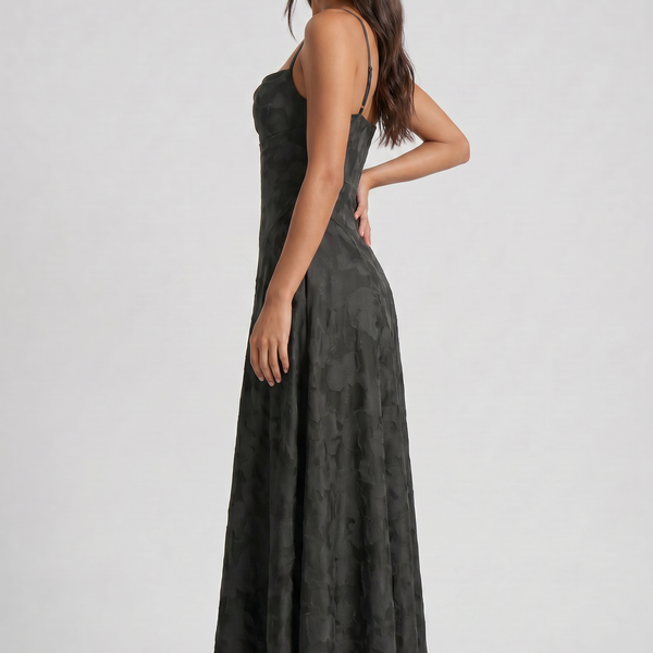 Louise Godet Lace-Up Maxi Dress