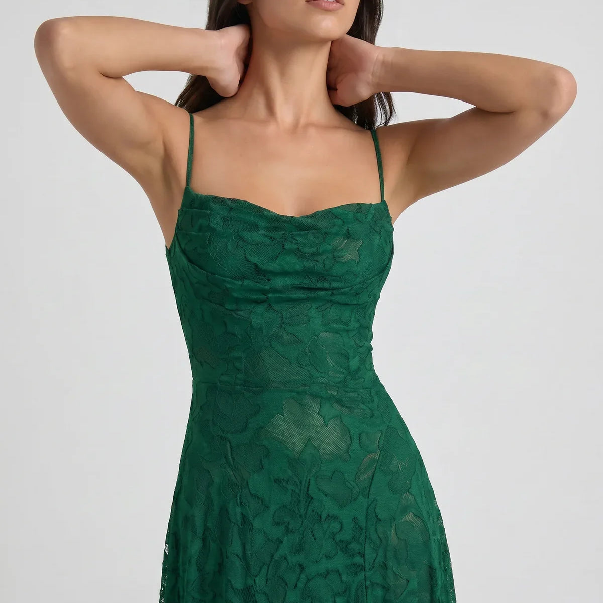 Louise Godet Lace-Up Maxi Dress