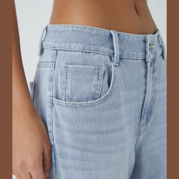 Wide-Leg Classic Denim Jeans