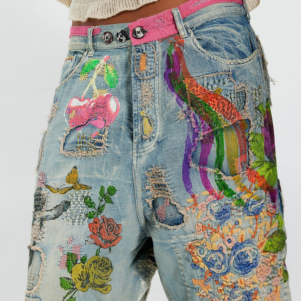 Pearl Artisan Cropped Jeans