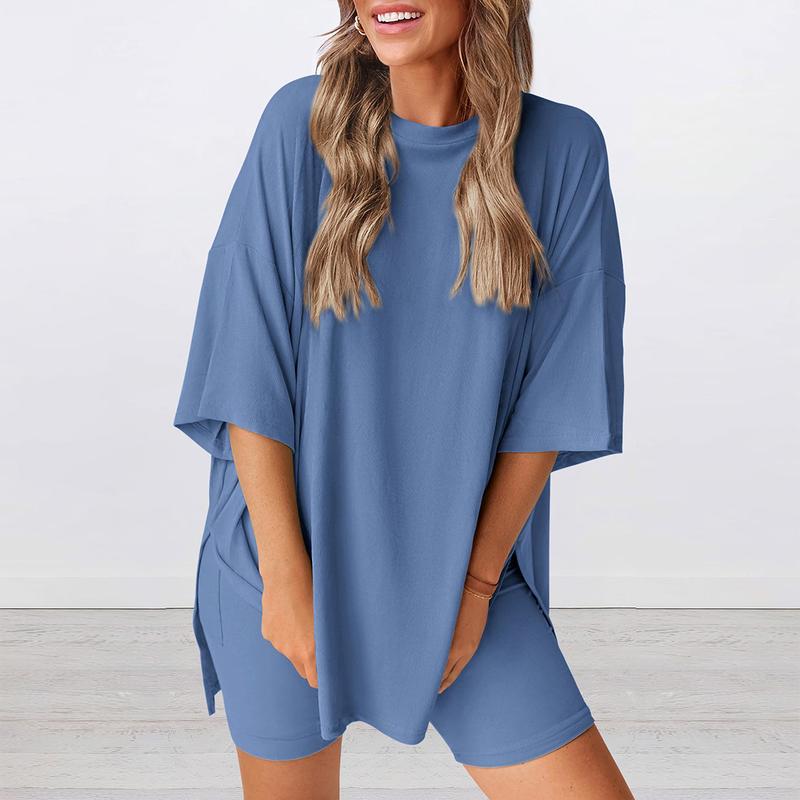 Oversized Tee & Bike Short Set