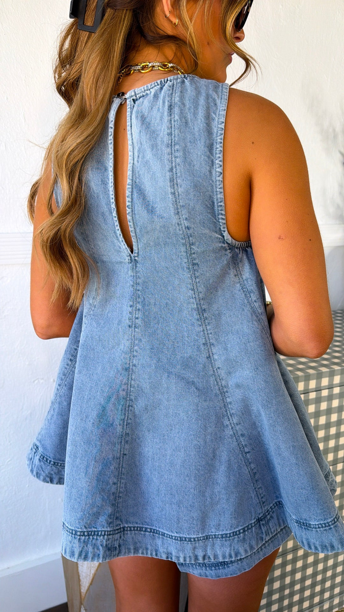 Georgia Denim Set — Top + Shorts Offered