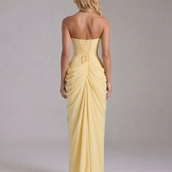 Cyrana Drapierte Bandeau-Maxikleid