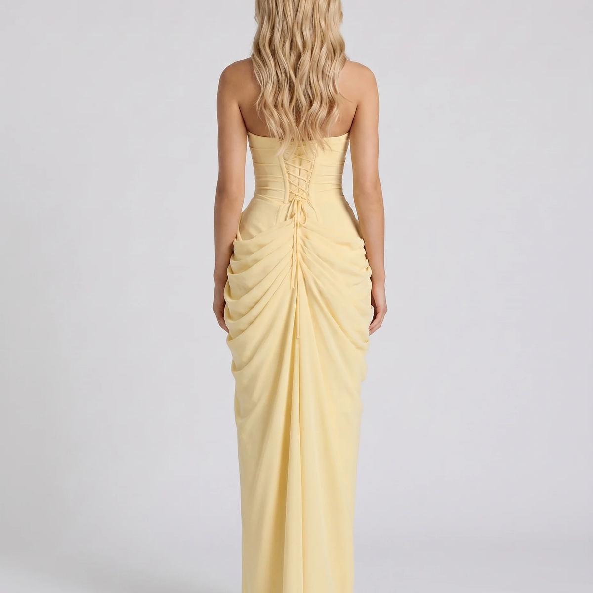 Cyrana Drapierte Bandeau-Maxikleid