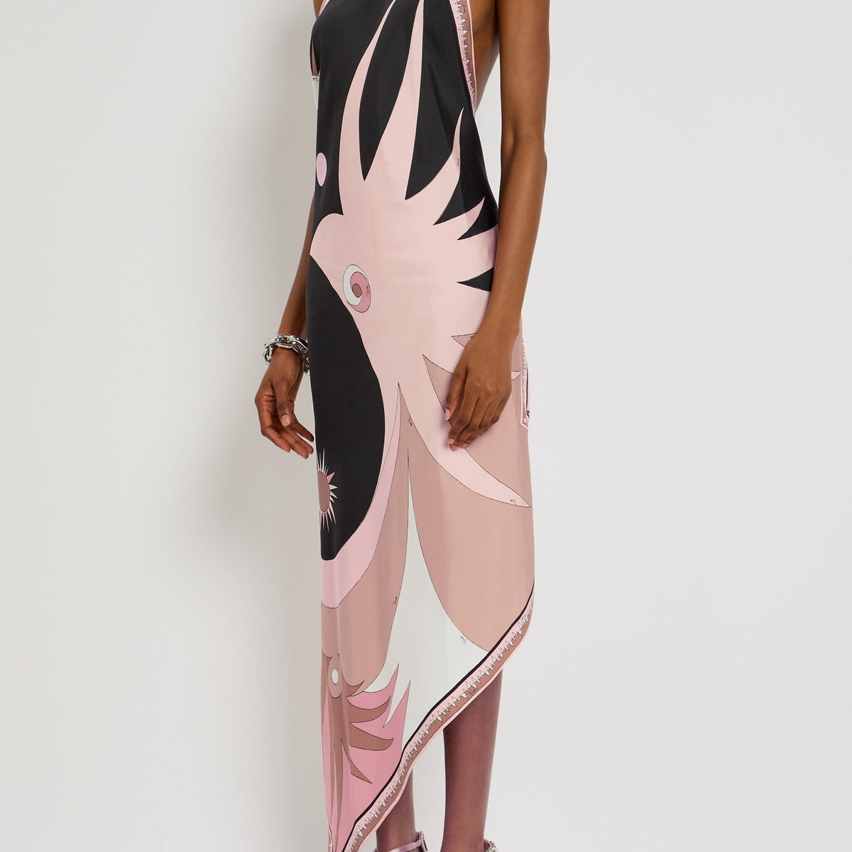 Celeste Open-Back Scarf Dress