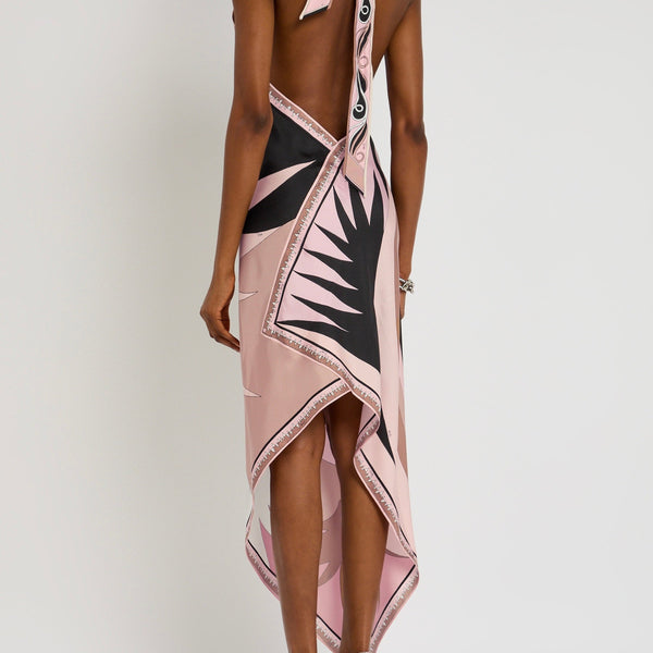 Celeste Open-Back Scarf Dress