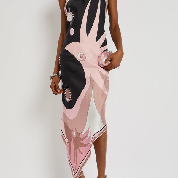 Celeste Open-Back Scarf Dress