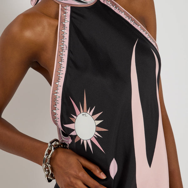 Celeste Open-Back Scarf Dress