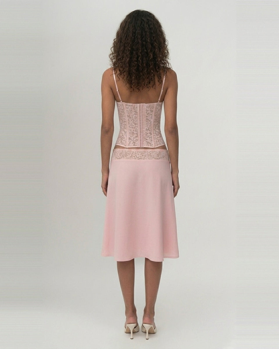 Ensemble jupe et corset en dentelle Séraphine