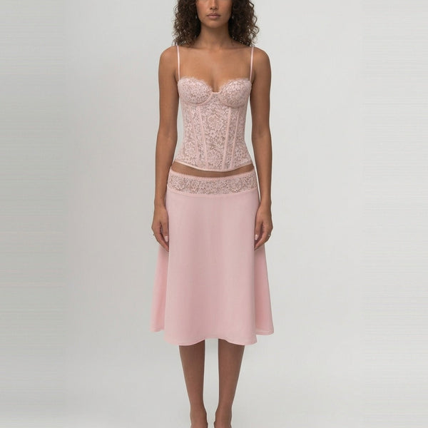 Ensemble jupe et corset en dentelle Séraphine
