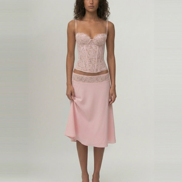 Ensemble jupe et corset en dentelle Séraphine
