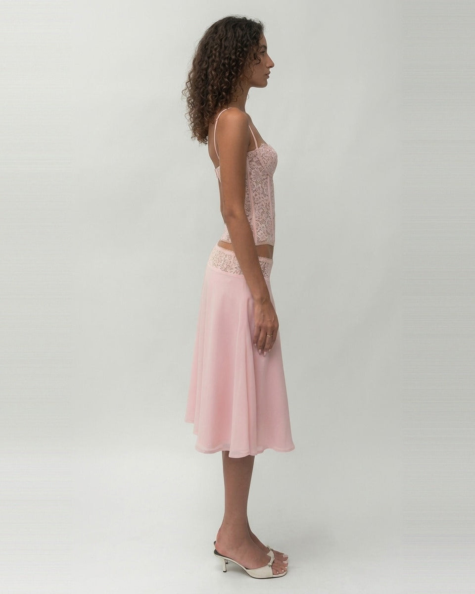 Ensemble jupe et corset en dentelle Séraphine